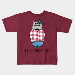 Hipsterpotamus- Funny Hippo Hipster gift Kids T-Shirt